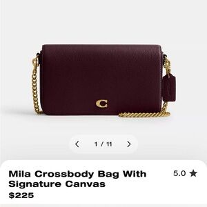 Coach Mila Crossbody Bag in Deep Burgundy